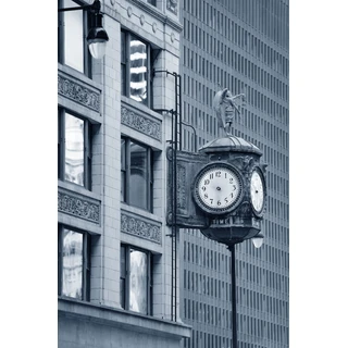 Chicago Street Clock Scenic Clock Dial