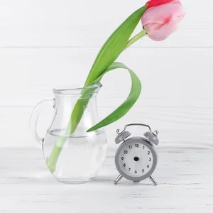 Glass Jug & Tulip Scenic Clock Dial