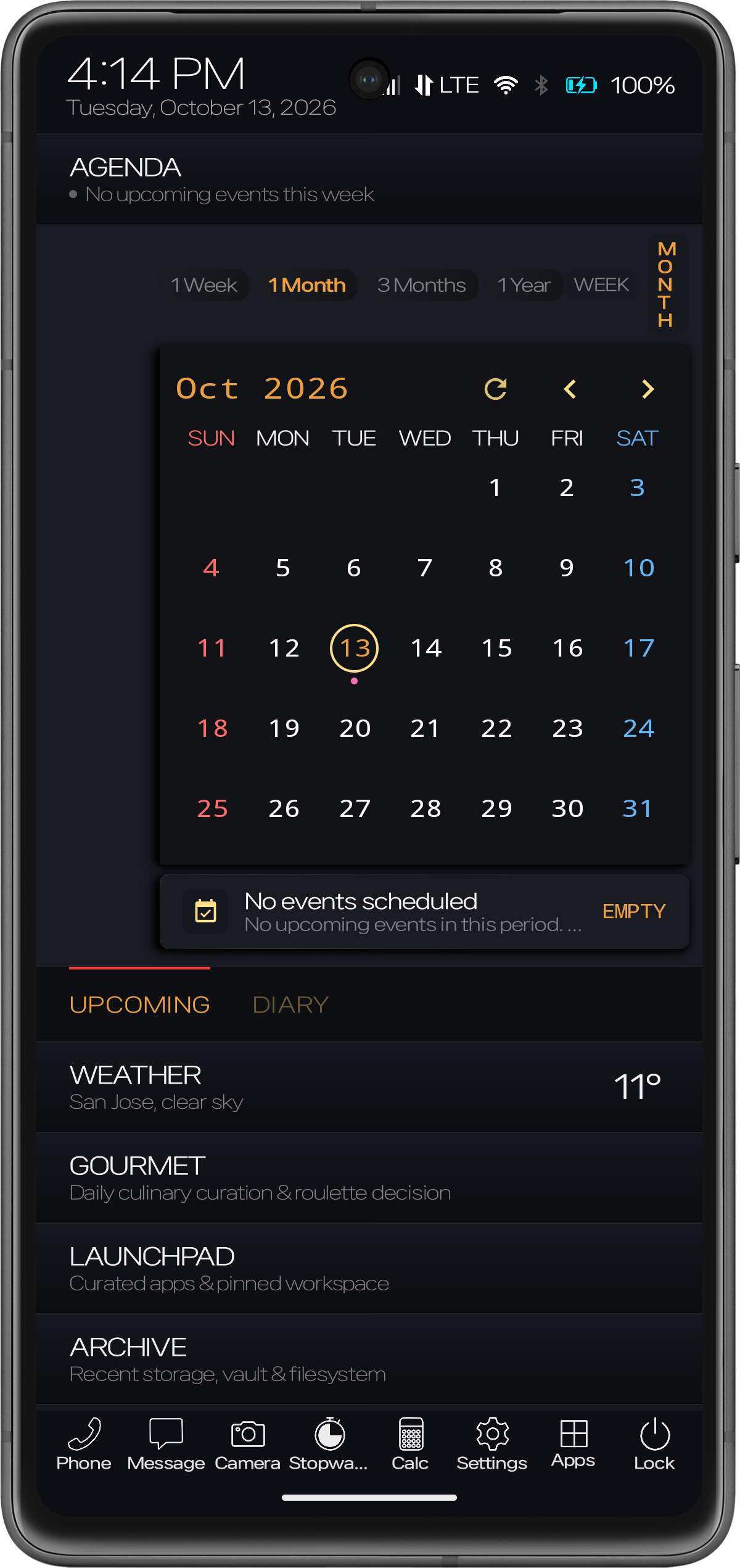krapht Phoenix Gold Calendar Strip