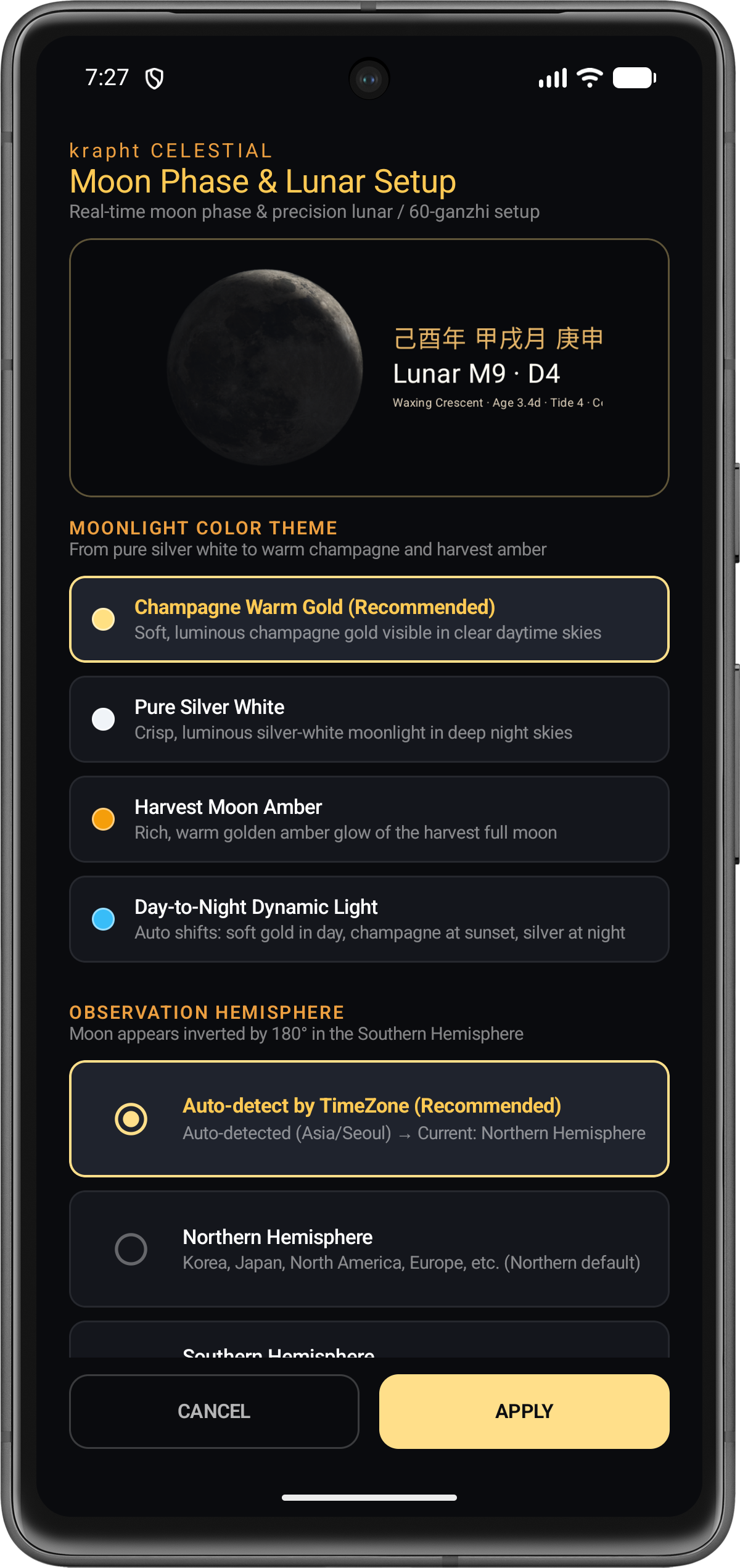 Moon Phase & Lunar Setup Preview