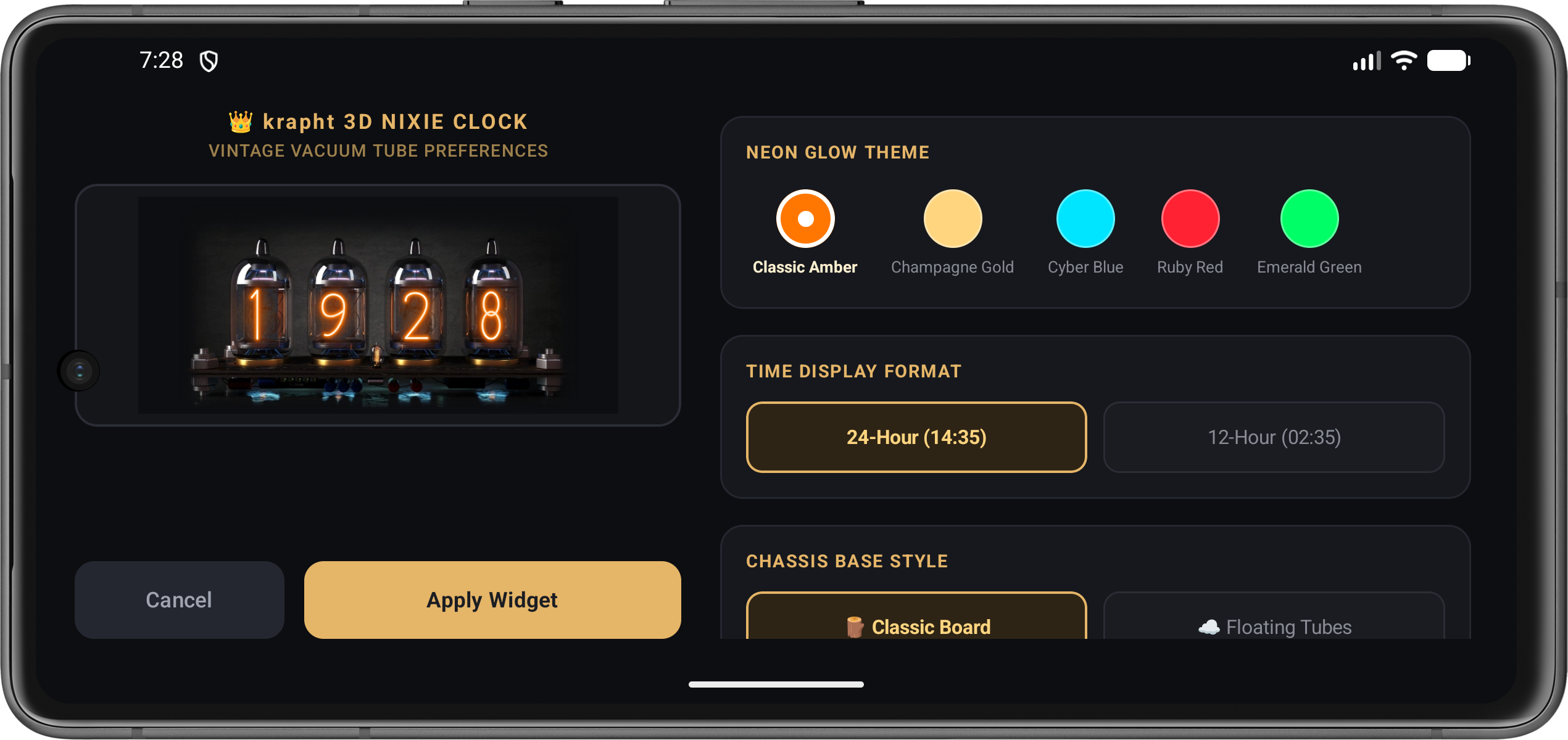 3D Nixie Tube Wide Panorama