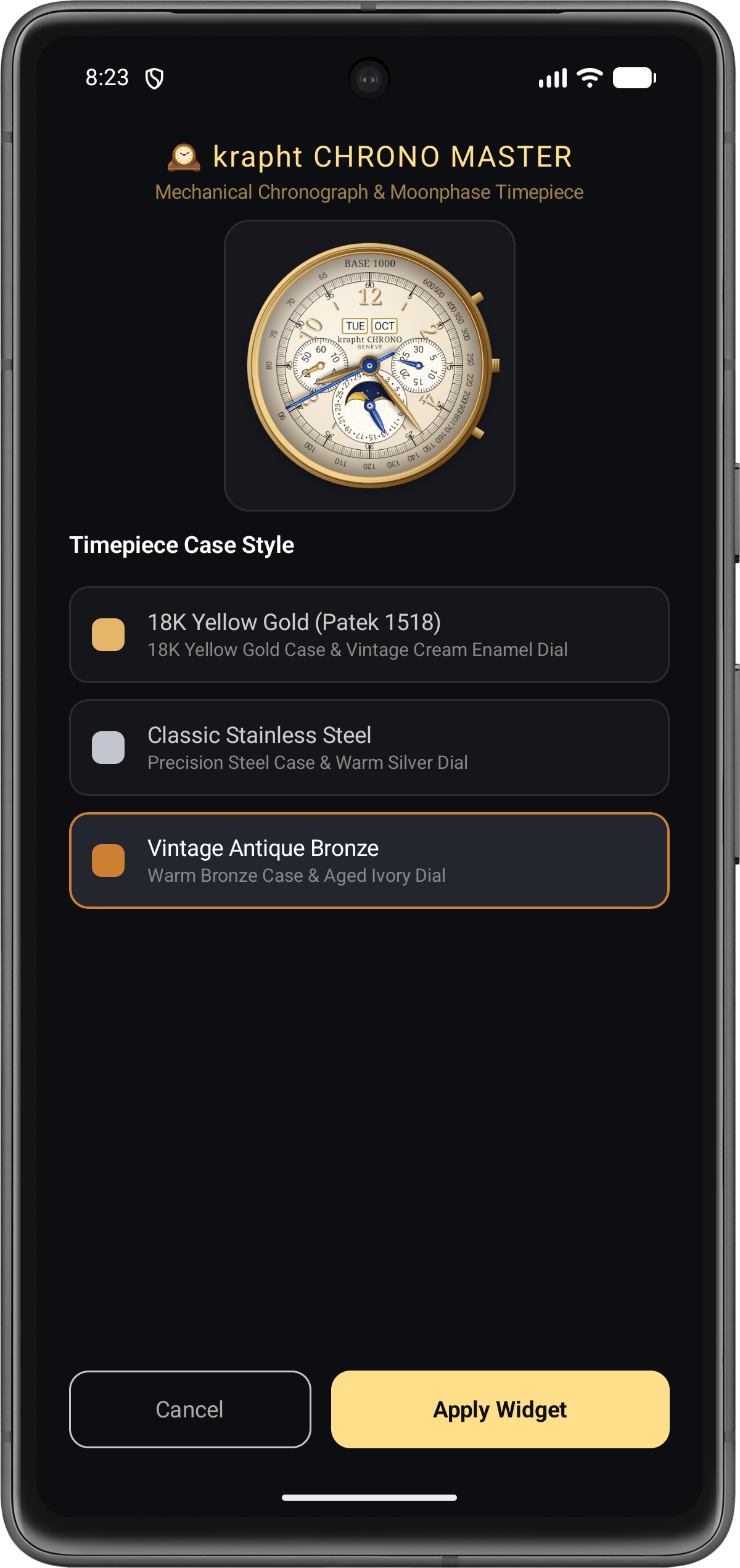 Customize Widget Case and Themes